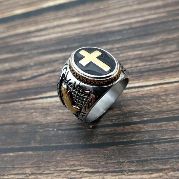NEW Holy Spirit Prayer Christian Cross Jesus Ring - Picture 5 of 8